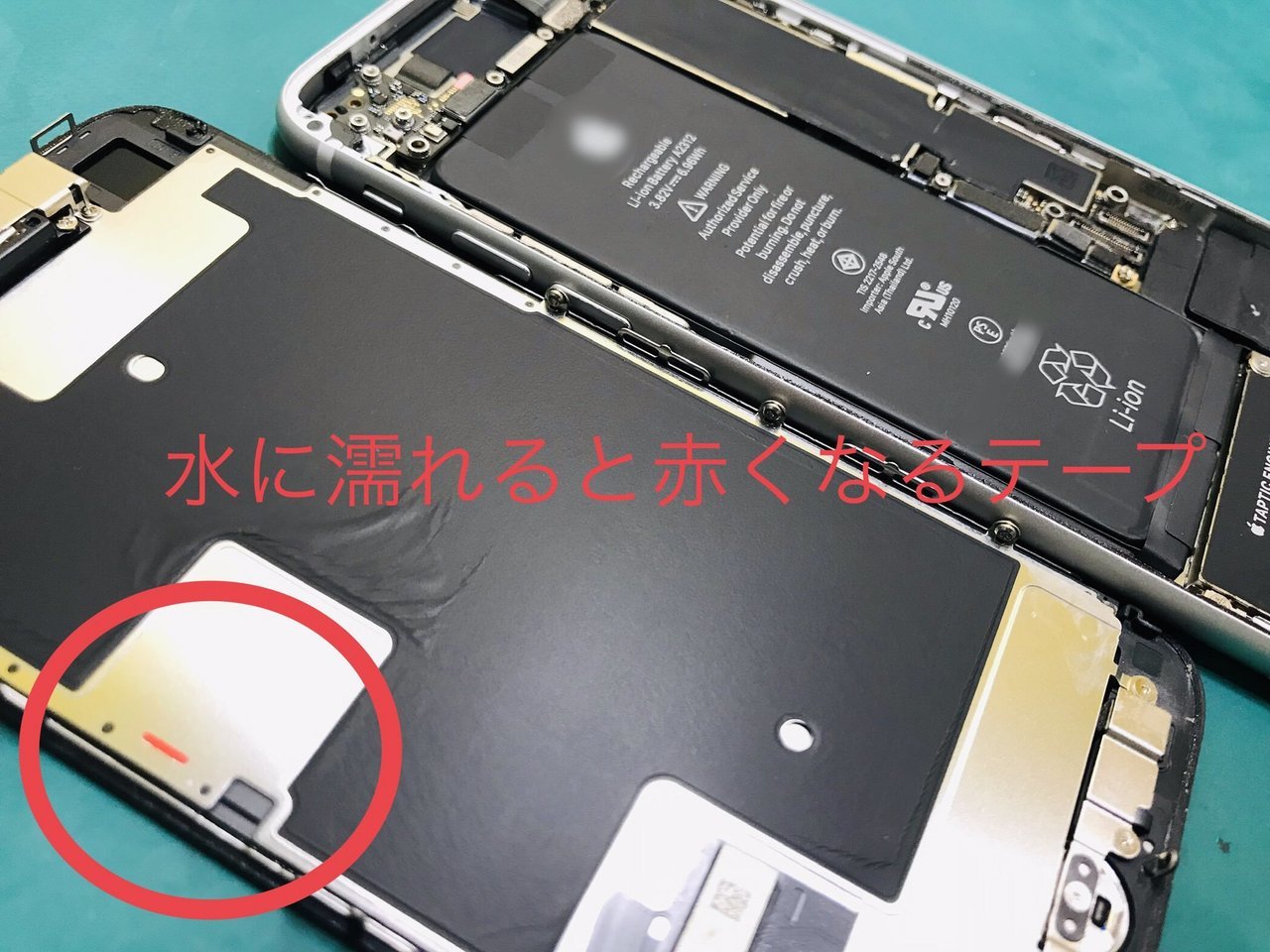 iPhoneの水没修理実施し、無事データ復旧